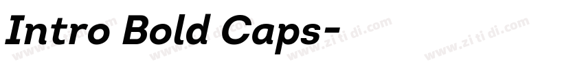 Intro Bold Caps字体转换